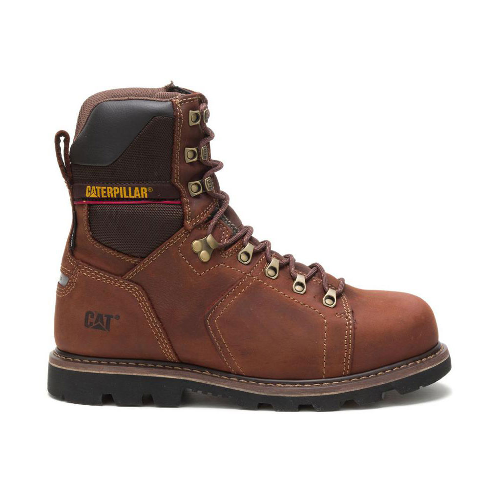 Férfi Caterpillar Alaska 2.0 8" Vízálló Thinsulate™ Steel Toe - 8" Munkavédelmi Bakancs Barna Budapest | 7082-KFZGT