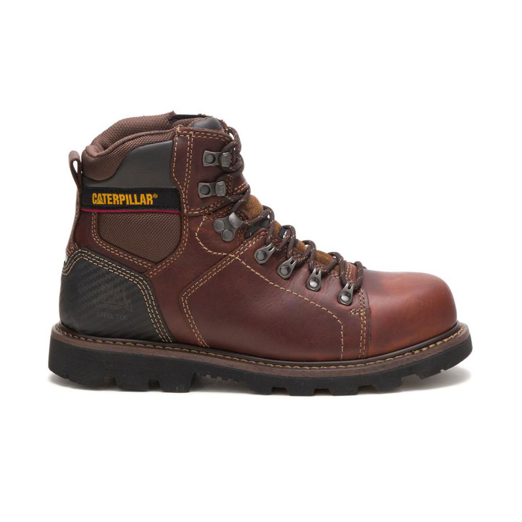 Férfi Caterpillar Alaska 2.0 Steel Toe - 6" Munkavédelmi Bakancs Barna Budapest | 1469-MSDGR