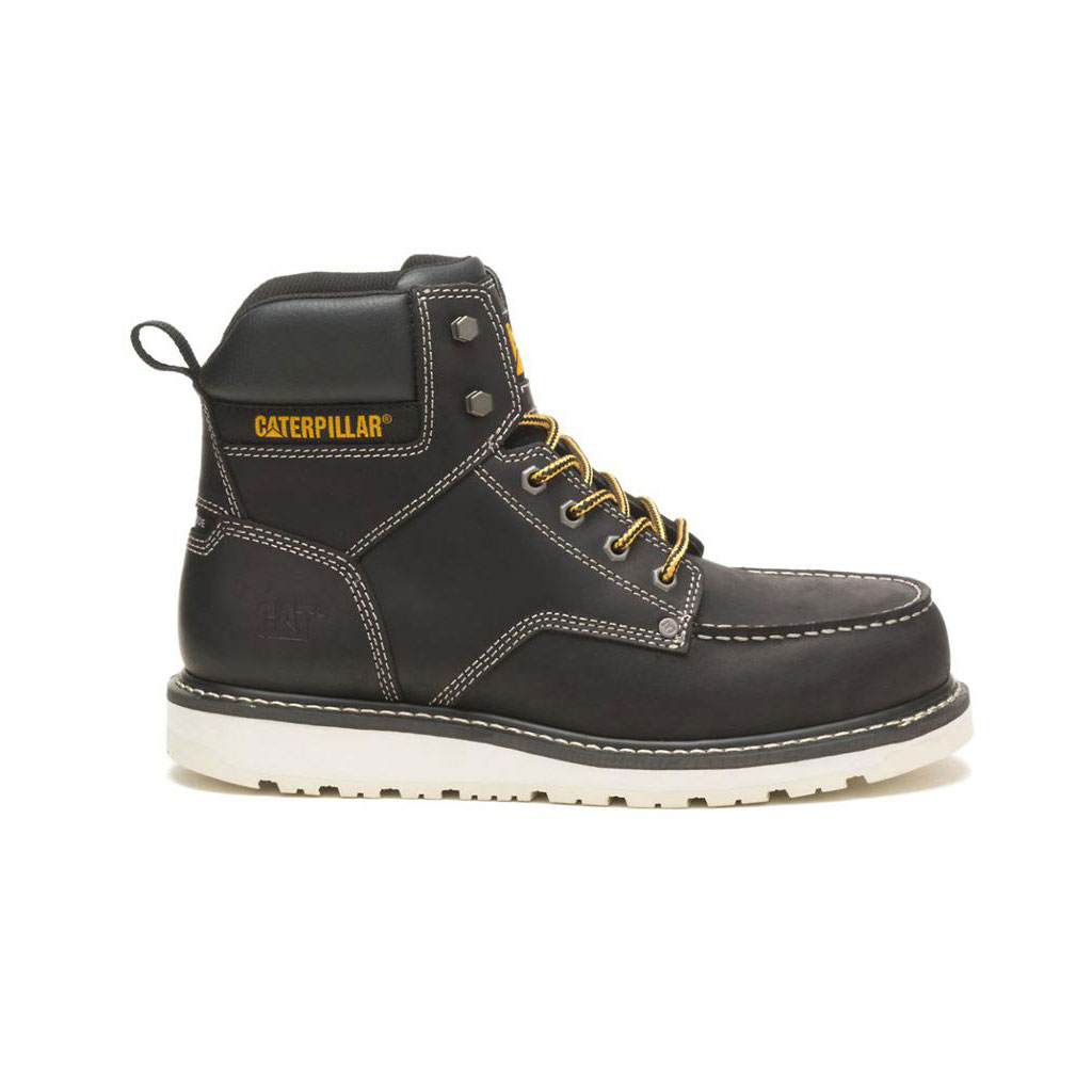 Férfi Caterpillar Calibrate Steel Toe Munkavédelmi Bakancs Fekete Budapest | 2406-MVNQT