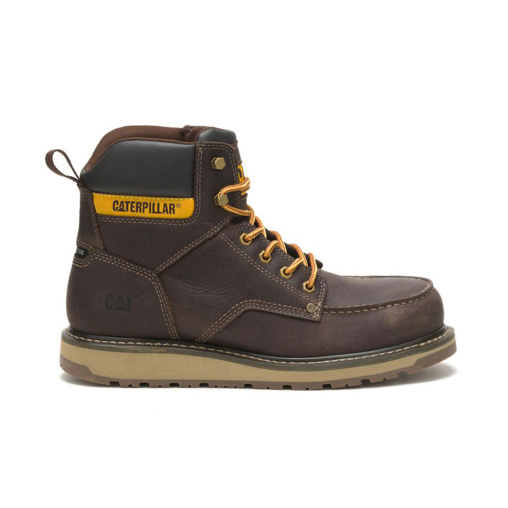 Férfi Caterpillar Calibrate Steel Toe Munkavédelmi Bakancs Barna Budapest | 3791-MRUNT