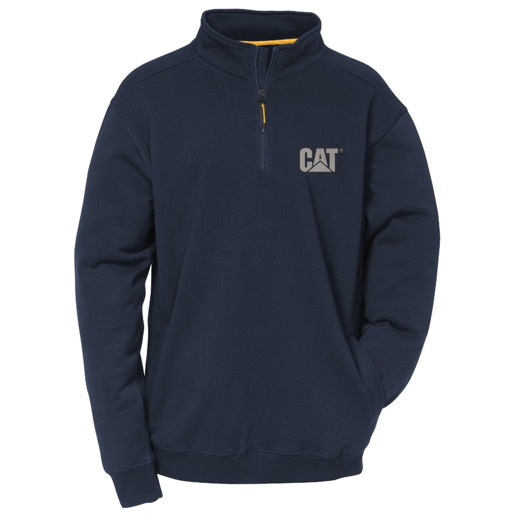 Férfi Caterpillar Canyon 1/4 Zip Pulóverek Sötétkék Budapest | 4561-IGWXR