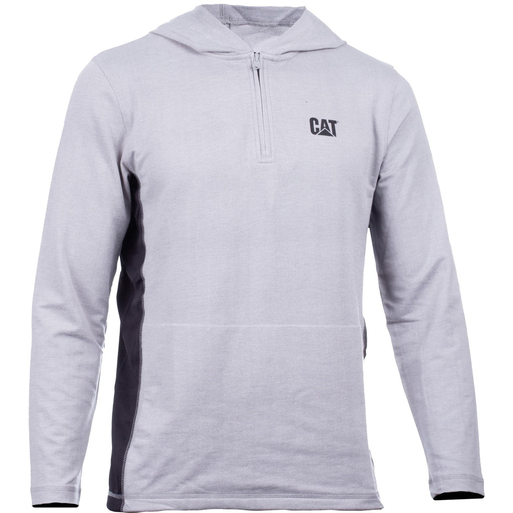 Férfi Caterpillar Coolmax Quarter Zip Hoodie Heather Pulóverek Szürke Budapest | 4685-RNBLT