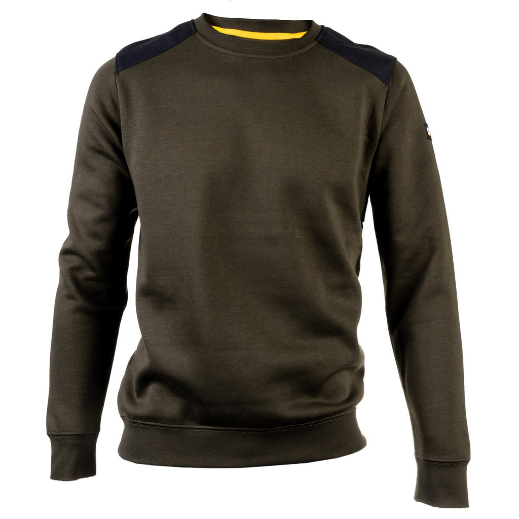 Férfi Caterpillar Essentials Crewneck Army Moss Pulóverek Army Moss Budapest | 6879-CNASX