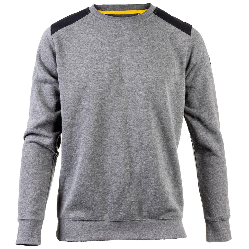 Férfi Caterpillar Essentials Crewneck Heather Pulóverek Sötétszürke Budapest | 5032-OTXUJ