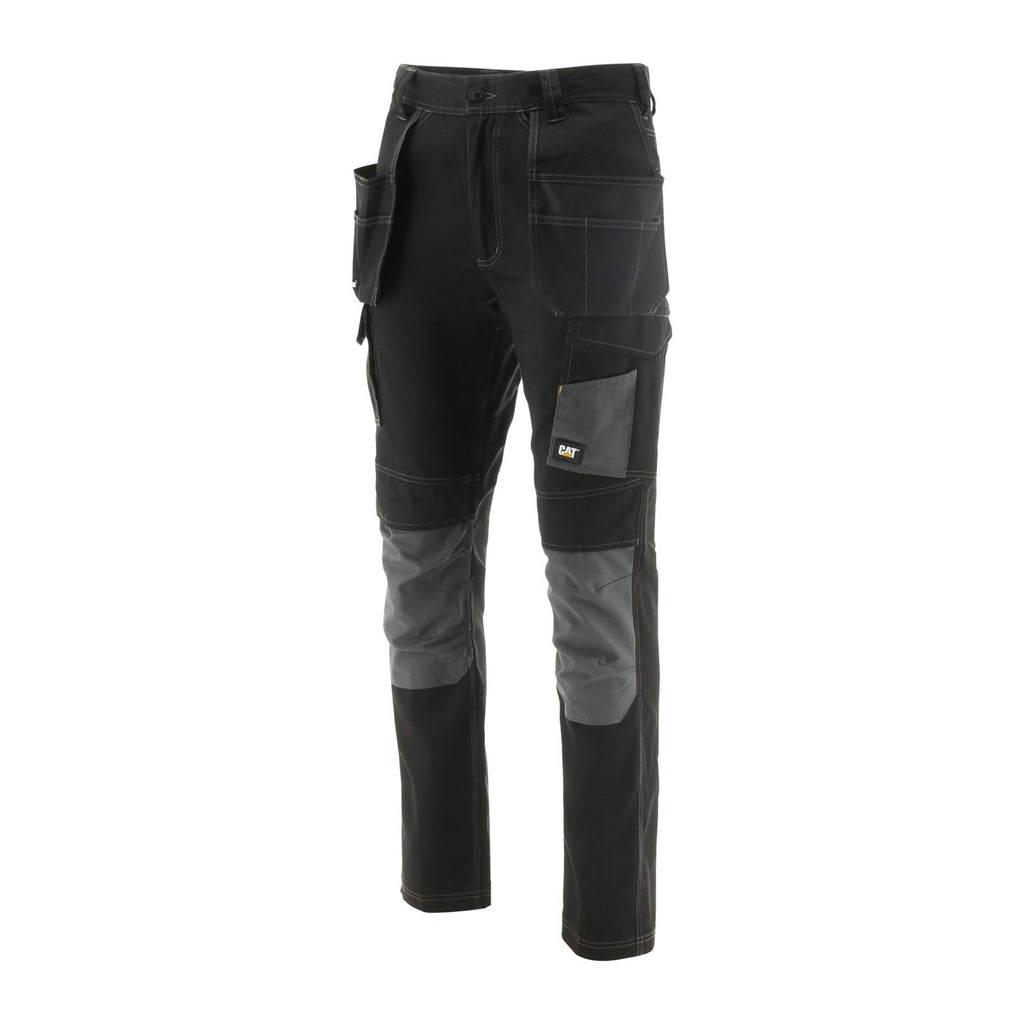 Férfi Caterpillar Essentials Stretch Knee Pocket Nadrág Black-Dark Shadow Budapest | 6821-WPUDY