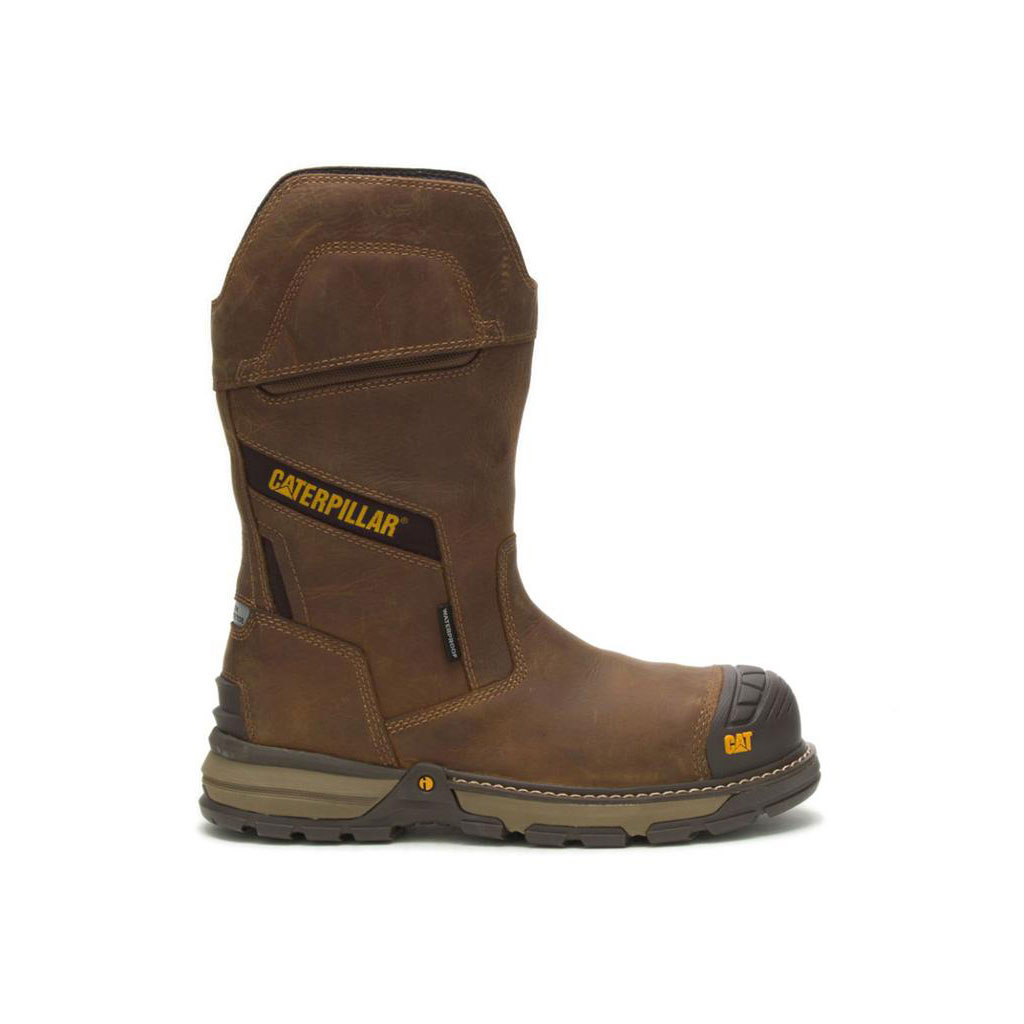 Férfi Caterpillar Excavator Superlite Carbon Composite Toe Vízálló Bakancs Barna Budapest | 6183-HJBMO