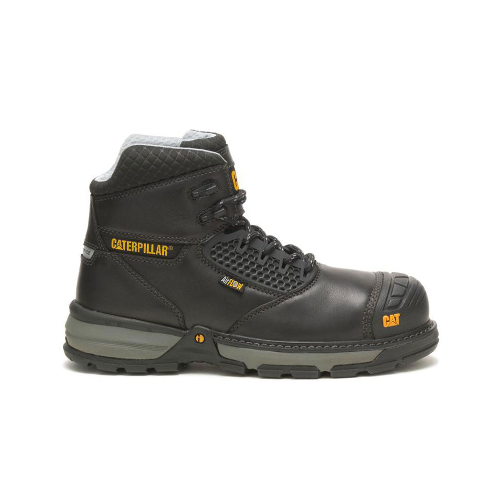 Férfi Caterpillar Excavator Superlite Cool Carbon Composite Toe Munkavédelmi Bakancs Fekete Budapest | 1487-DMRKN