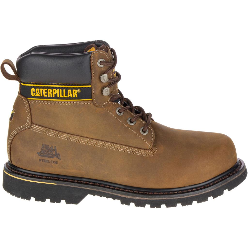 Férfi Caterpillar Holton Steel Toe S3 Hro Src Munkavédelmi Bakancs Sötétbarna Budapest | 8630-CWESZ