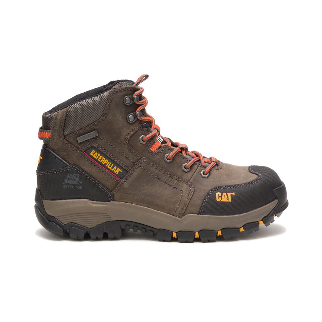 Férfi Caterpillar Navigator Mid Vízálló Steel Toe Acél Orrú Csizma Sötétszürke Budapest | 9617-XBRVQ