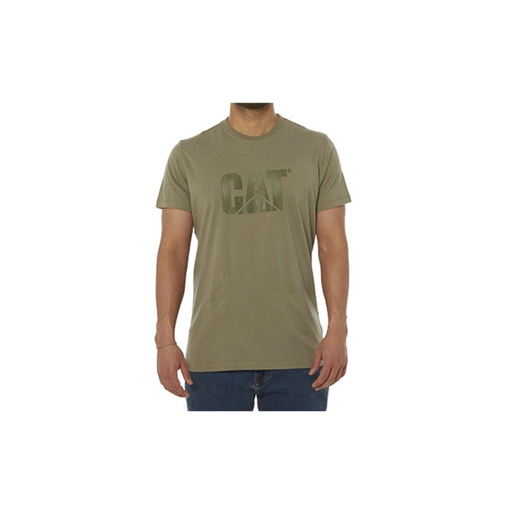 Férfi Caterpillar Original Logo T-Shirts Zöld Budapest | 6390-JLFZH