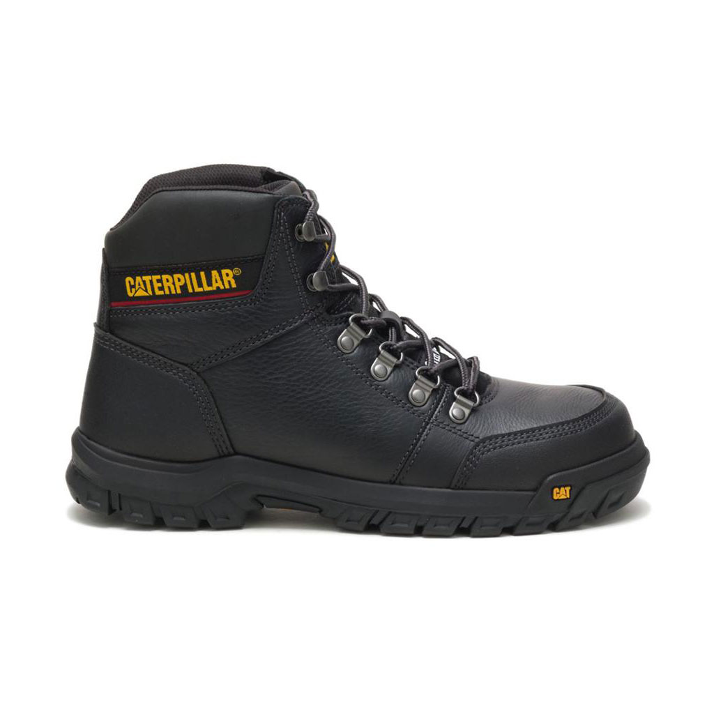 Férfi Caterpillar Outline Steel Toe - 6" Munkavédelmi Bakancs Fekete Budapest | 5089-VDMZG