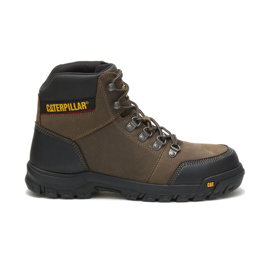 Férfi Caterpillar Outline Steel Toe - 6" Munkavédelmi Bakancs Sötétszürke Budapest | 6975-APNJO