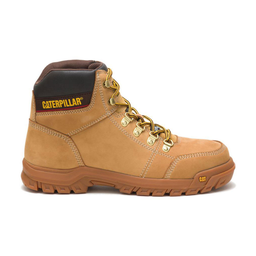 Férfi Caterpillar Outline Steel Toe - 6" Munkavédelmi Bakancs Barna Budapest | 9625-JHOBA