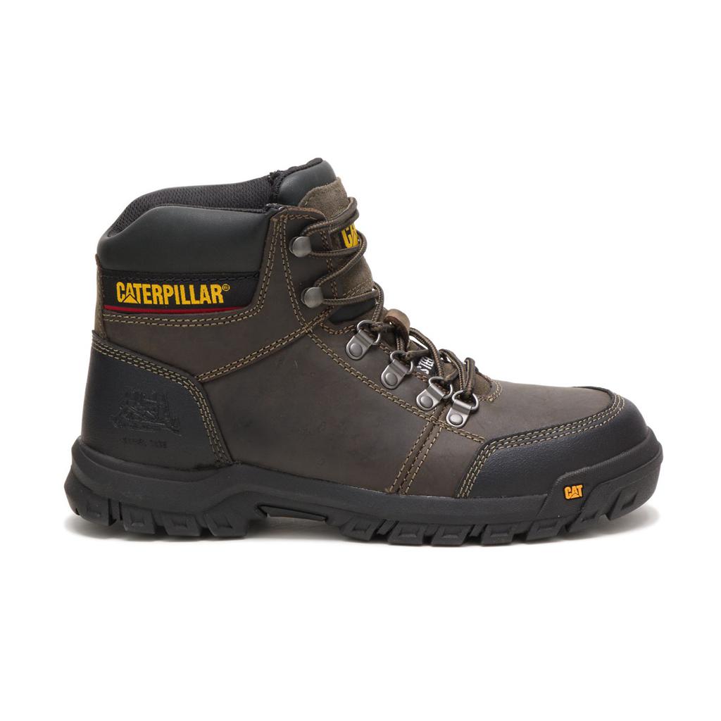 Férfi Caterpillar Outline Steel Toe Munkavédelmi Bakancs Sötétszürke Budapest | 9145-EDKZC