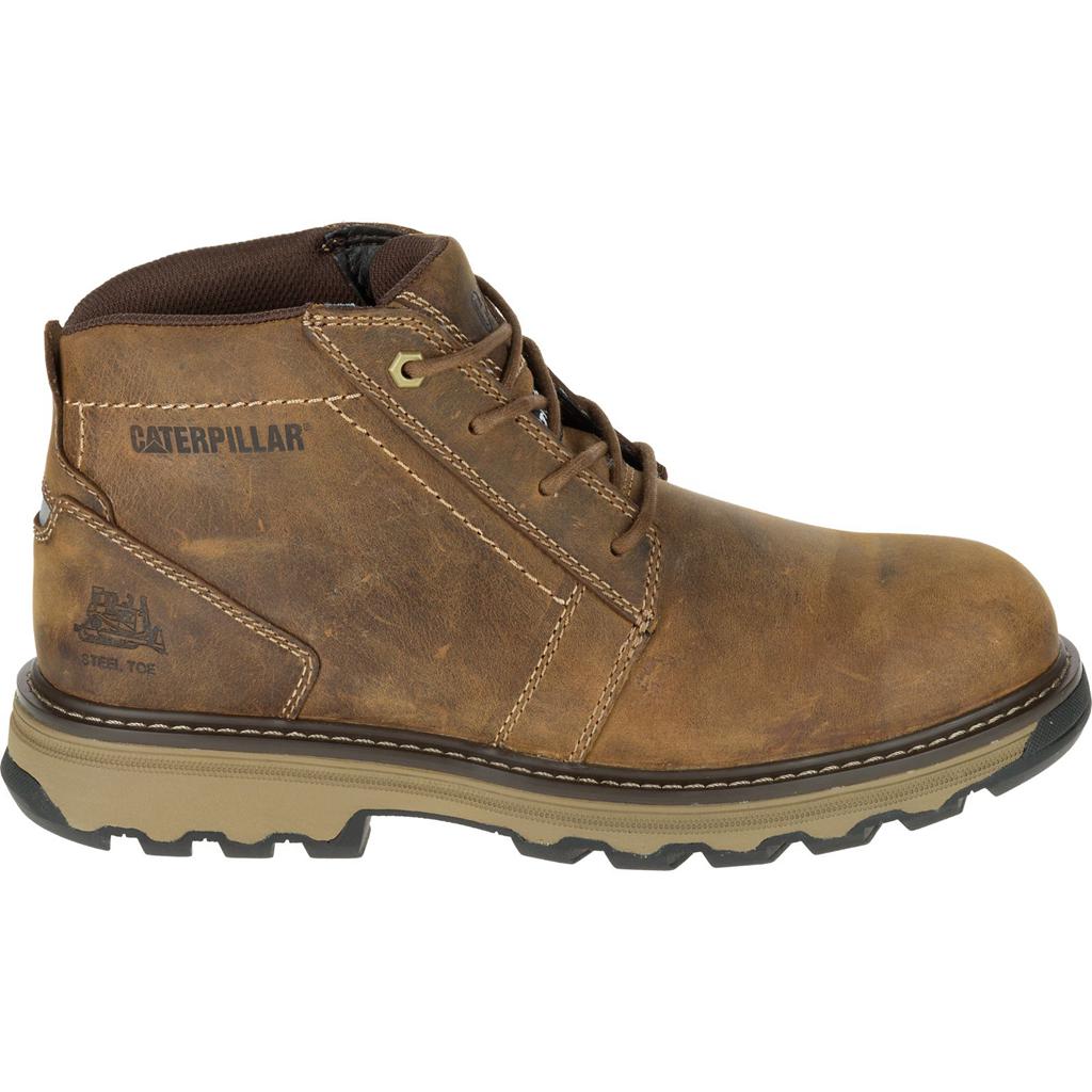 Férfi Caterpillar Parker Steel Toe S1p Hrc Sra Munkavédelmi Bakancs Sötétbézs Budapest | 3021-LWCEA