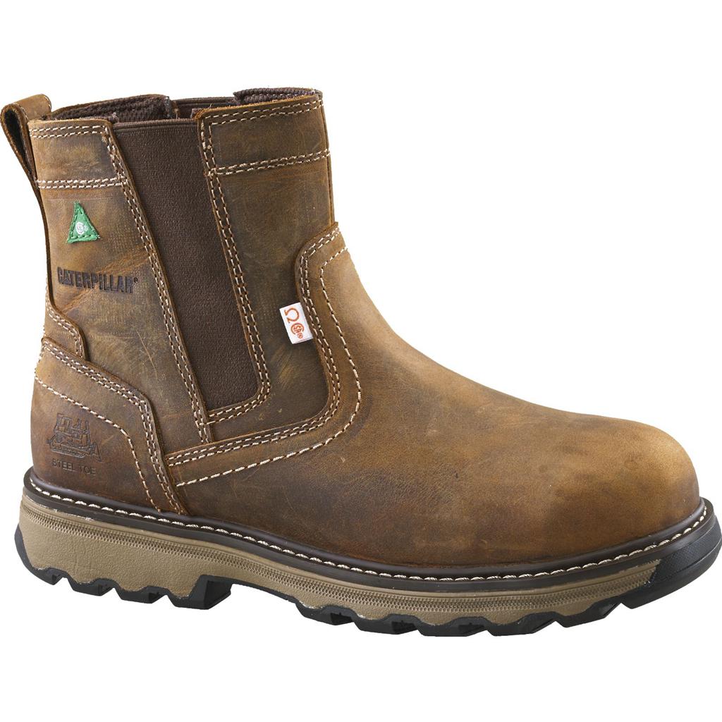 Férfi Caterpillar Pelton Steel Toe Csa Munkavédelmi Bakancs Sötétbézs Budapest | 7904-GRXFN