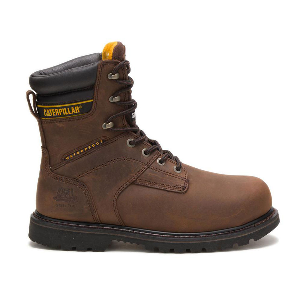 Férfi Caterpillar Salvo 8" Vízálló Steel Toe Thinsulate™ - 8" Munkavédelmi Bakancs Sötétbarna Budapest | 0531-WECRY