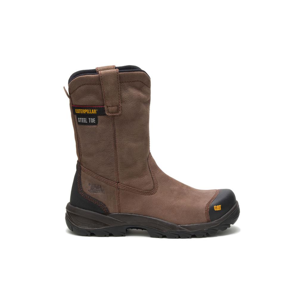 Férfi Caterpillar Spur Steel Toe Munkavédelmi Bakancs Barna Budapest | 5174-AGLXM