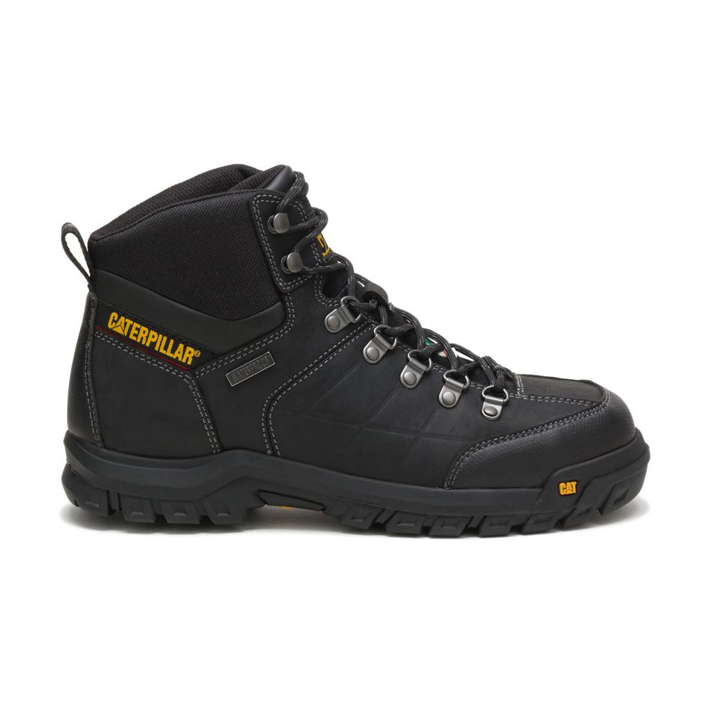 Férfi Caterpillar Threshold Vízálló Steel Toe Csa Munkavédelmi Bakancs Fekete Budapest | 6471-AZYPX