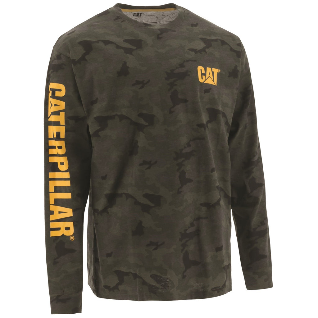 Férfi Caterpillar Trademark Banner Long Sleeve Póló Camo Budapest | 4975-EFHJI