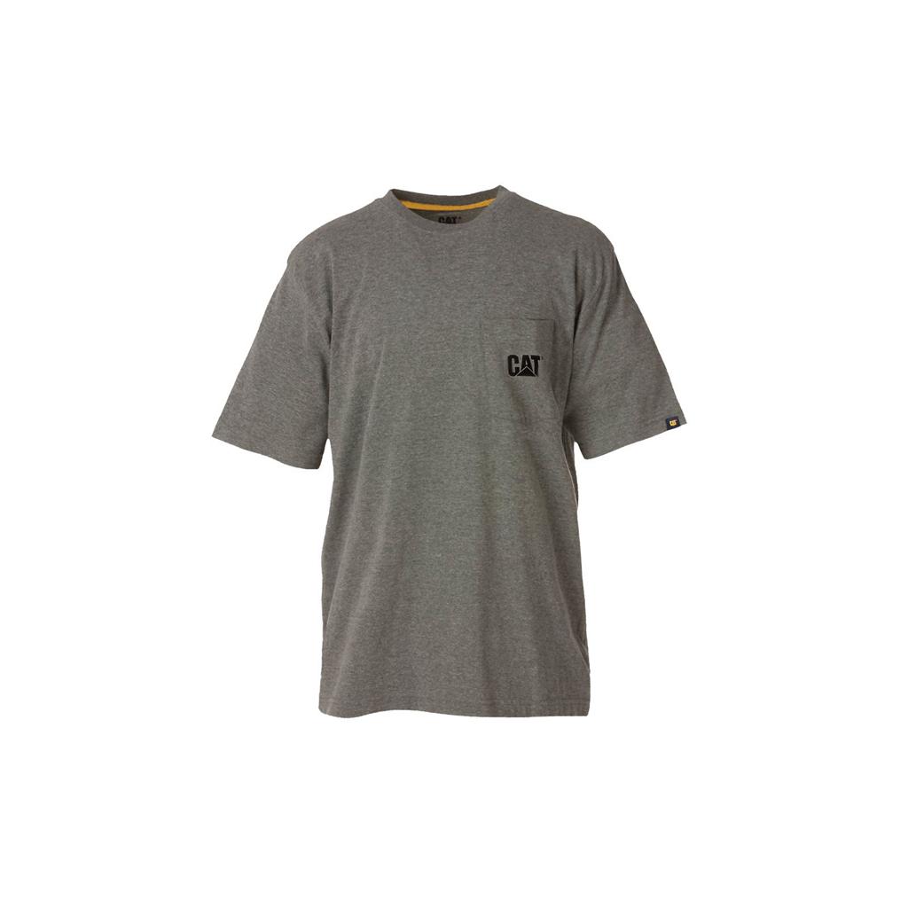 Férfi Caterpillar Trademark Pocket T-Shirts Sötétszürke Budapest | 7540-KZQMO