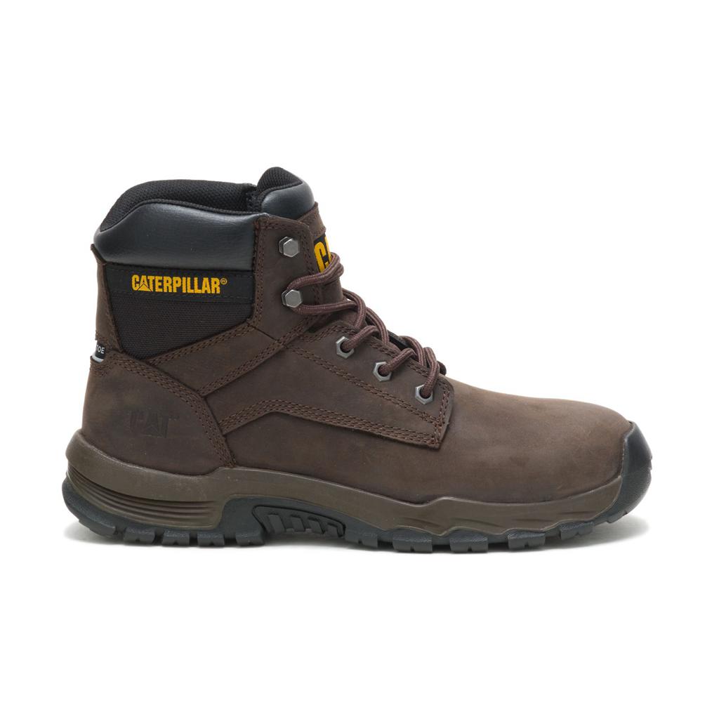 Férfi Caterpillar Upholder Vízálló Steel Toe Munkavédelmi Bakancs Sötétcsokoládé Budapest | 4087-UXHIQ