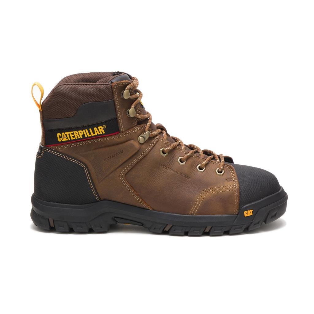 Férfi Caterpillar Wellspring Vízálló Metatarsal Guard Steel Toe Munkavédelmi Bakancs Barna Budapest | 8016-VLGIQ