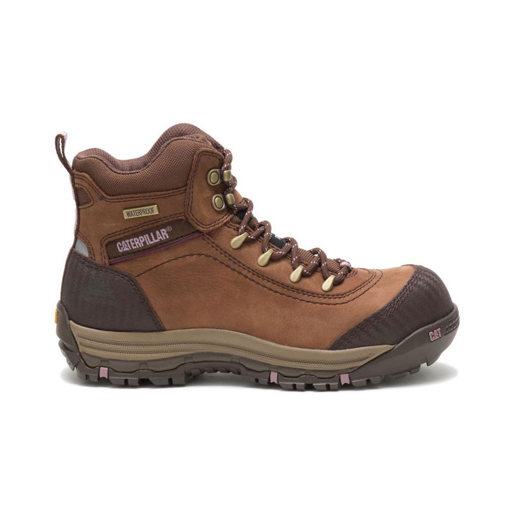 Női Caterpillar Ally Vízálló Composite Toe - 6" Slip Resistant Footwear Barna Budapest | 1368-JQDIP