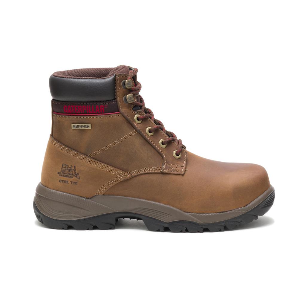 Női Caterpillar Dryverse 6" Vízálló Steel Toe Munkavédelmi Bakancs Sötétbarna Budapest | 8752-WCLRF