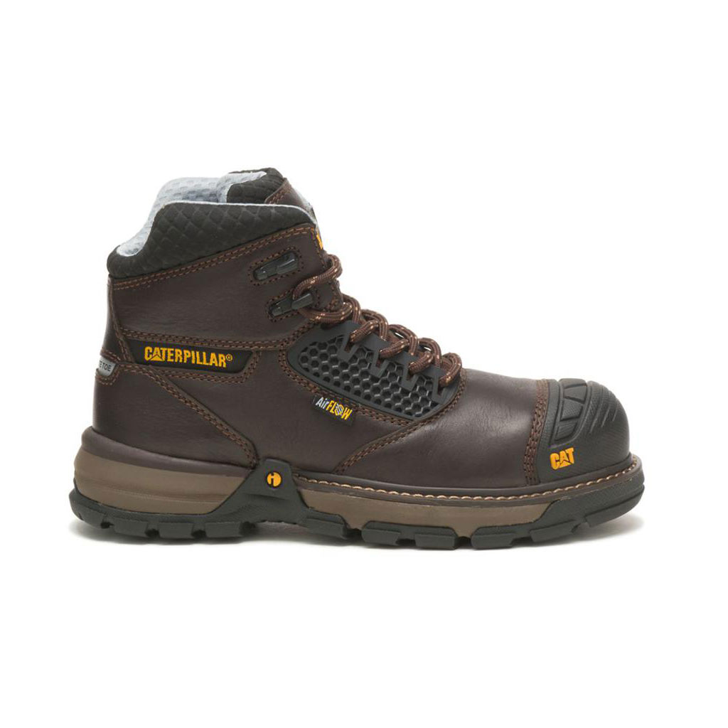 Női Caterpillar Excavator Superlite Cool Carbon Composite Toe Slip Resistant Footwear Sötétbarna Budapest | 6724-OXDGT