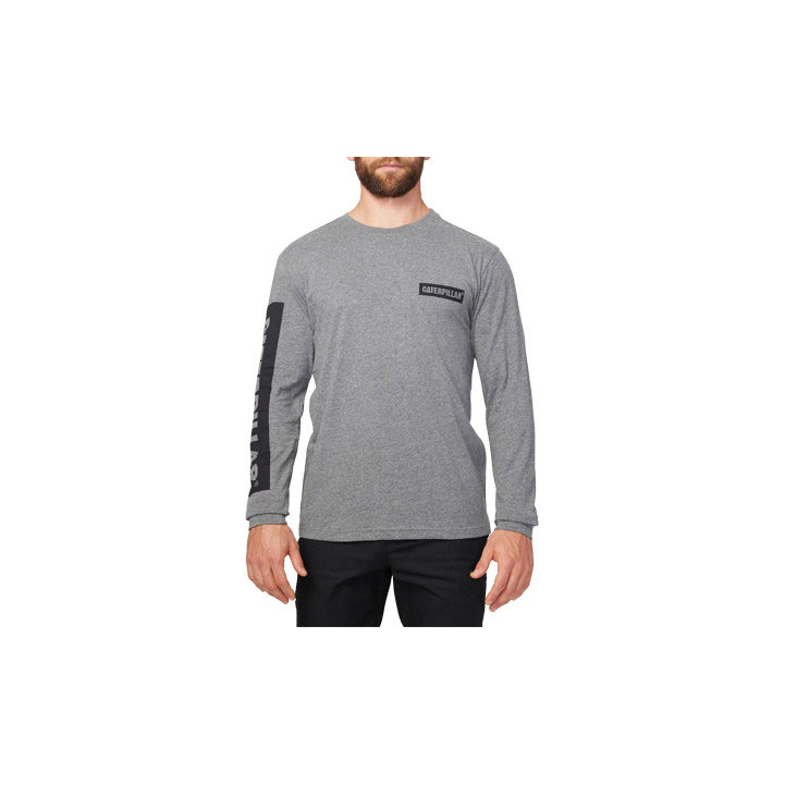 Női Caterpillar Icon Block Long Sleeve Póló Sötétszürke Budapest | 2140-ZKHLG