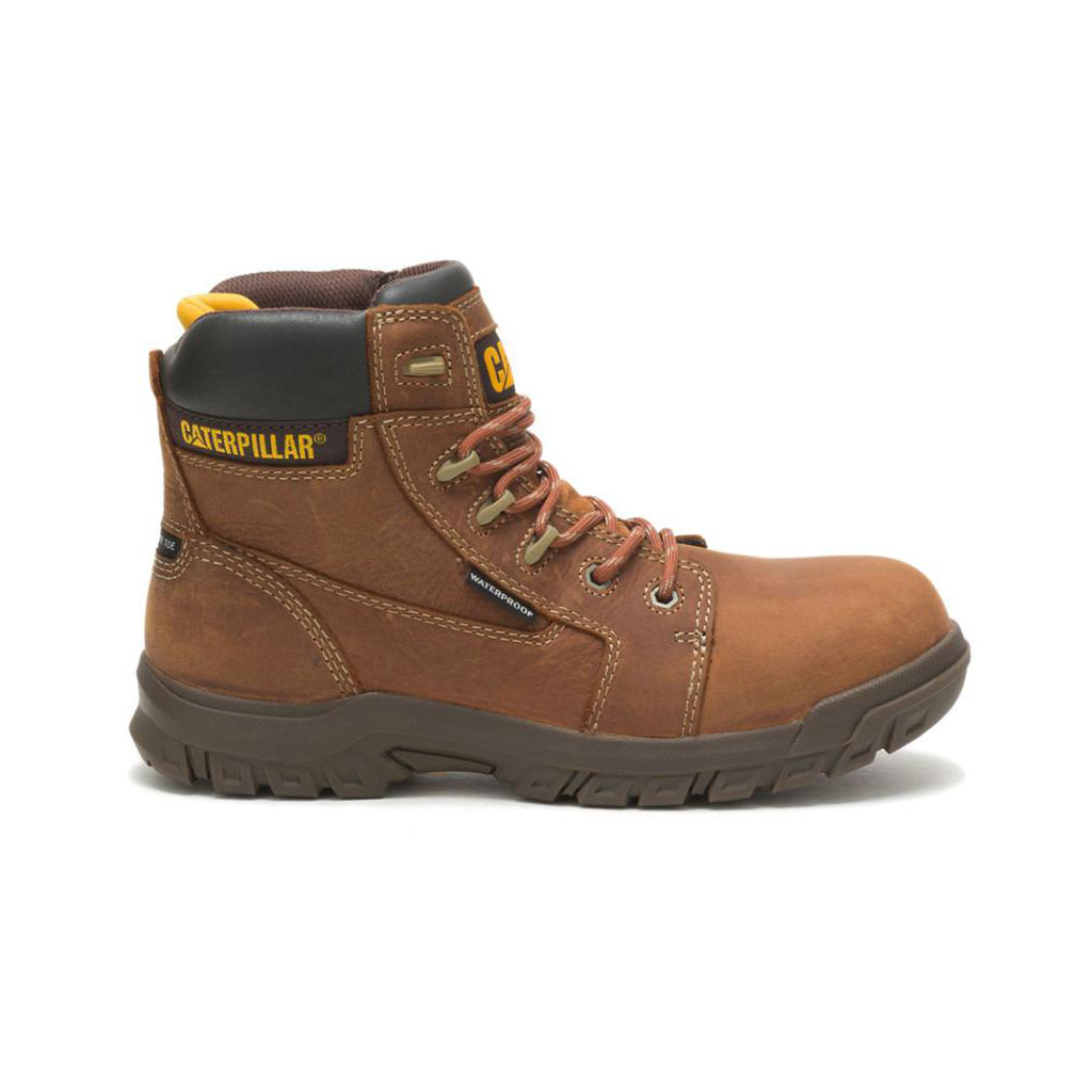 Női Caterpillar Resorption Vízálló Composite Toe Slip Resistant Footwear Barna Budapest | 5304-JCDGS