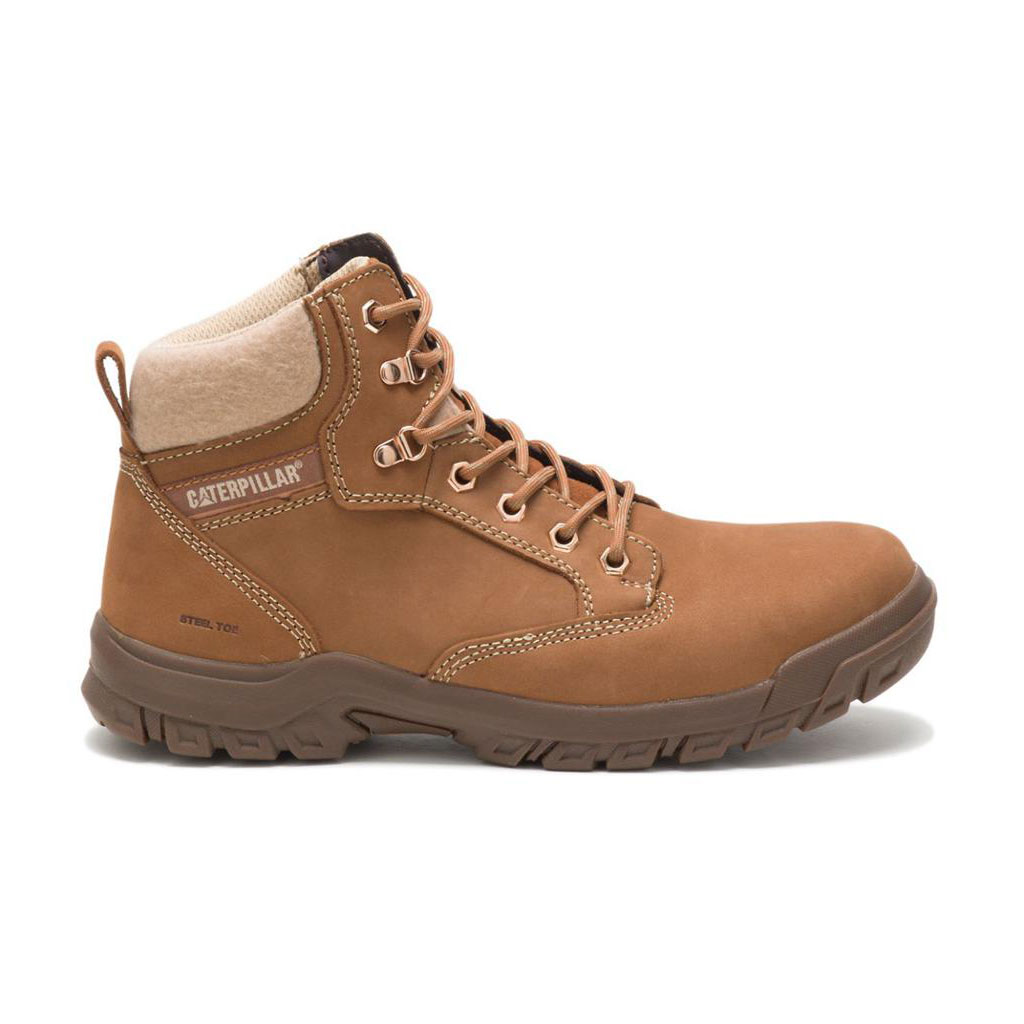 Női Caterpillar Tess Steel Toe Slip Resistant Footwear Barna Budapest | 2537-FJABU