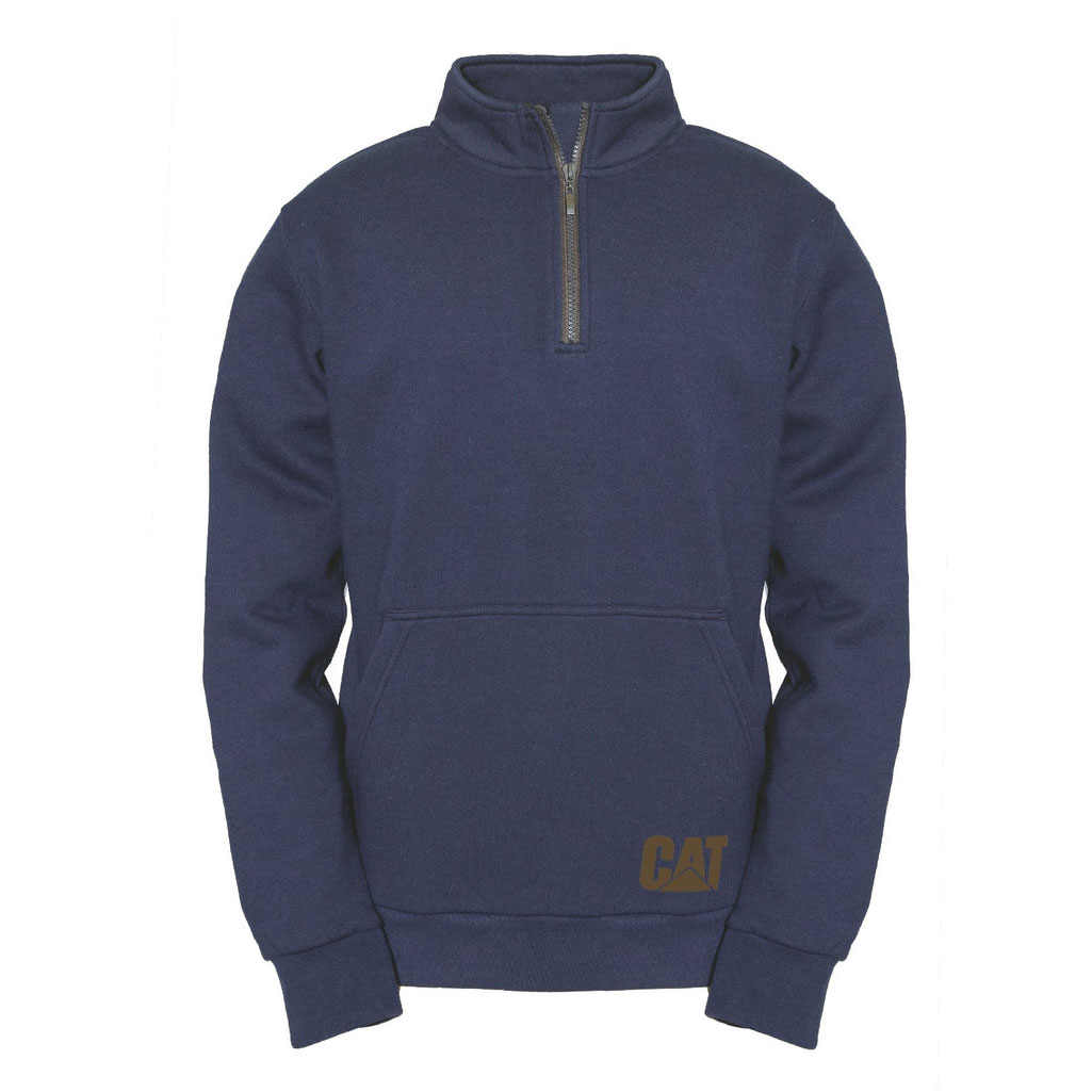 Férfi Caterpillar Ag 1/4 Zip Pull Over Jumper Fleeces Kék  Budapest |  0629-NCGQM