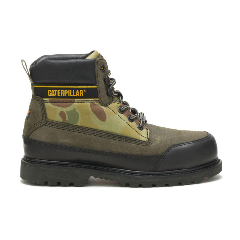 Férfi Caterpillar Cat Footwear X Nigel Cabourn Utah Alkalmi Csizma Zöld Fekete  Budapest |  1748-KBFVZ