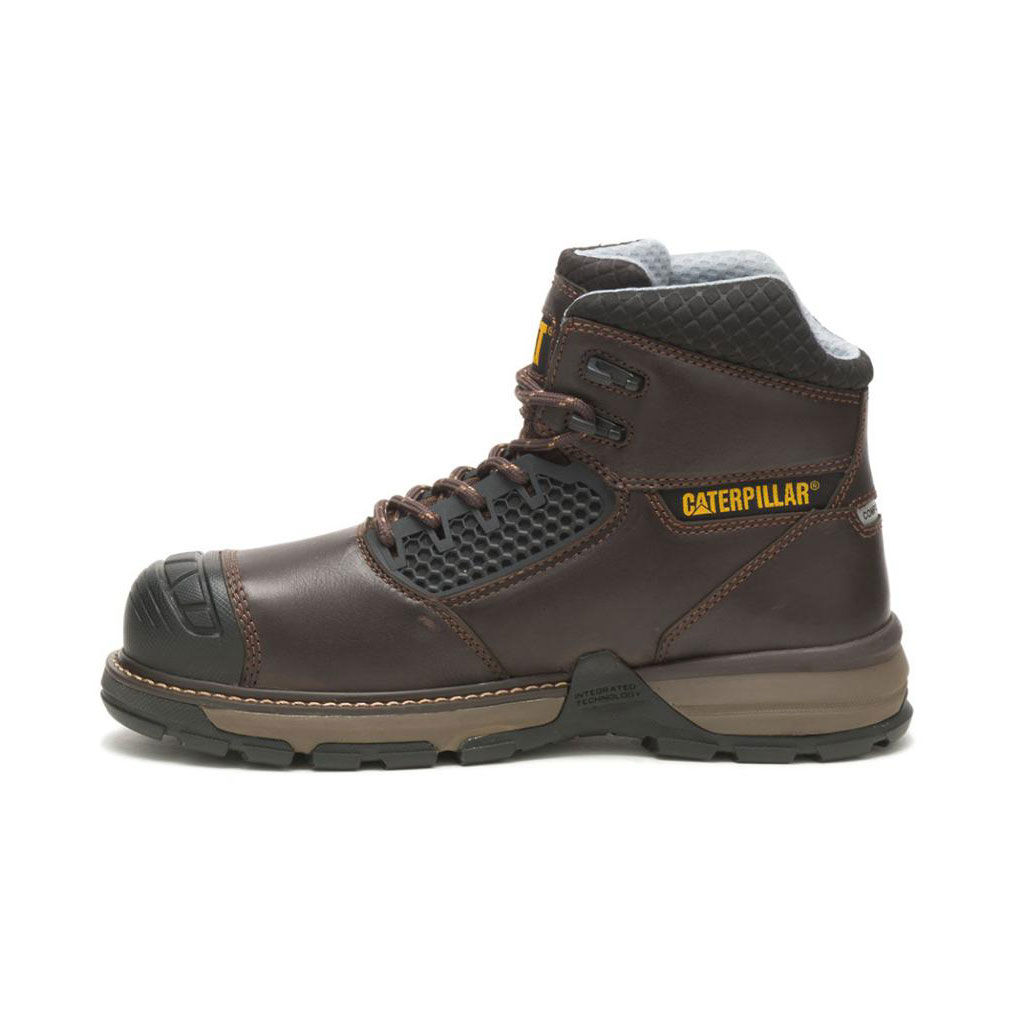 Férfi Caterpillar Excavator Superlite Cool Carbon Composite Toe Munkavédelmi Bakancs Sötétbarna  Budapest |  1237-DJWGN