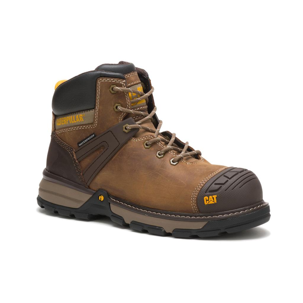 Férfi Caterpillar Excavator Superlite Vízálló Nano Toe Munkavédelmi Bakancs Brown/Black  Budapest |  3276-CXHEL