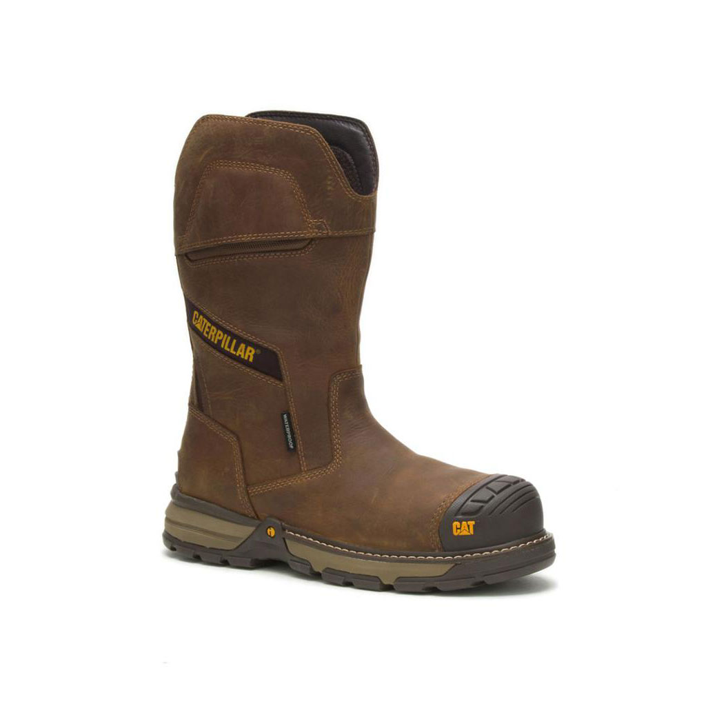 Férfi Caterpillar Excavator Superlite Vízálló Carbon Composite Toe Munkavédelmi Bakancs Barna  Budapest |  8967-BDVCF