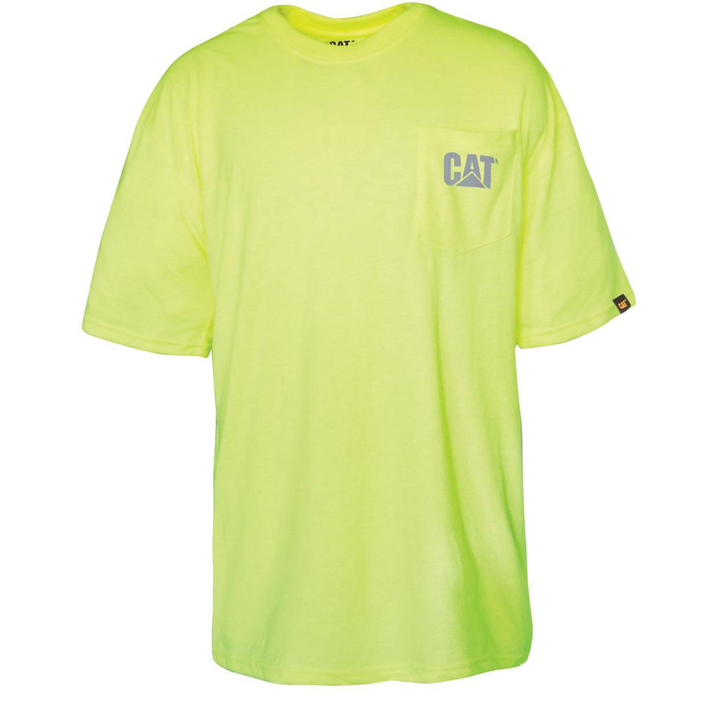 Férfi Caterpillar Hi-vis Trademark Pocket T-Shirts Sárga  Budapest |  7206-ETKLU