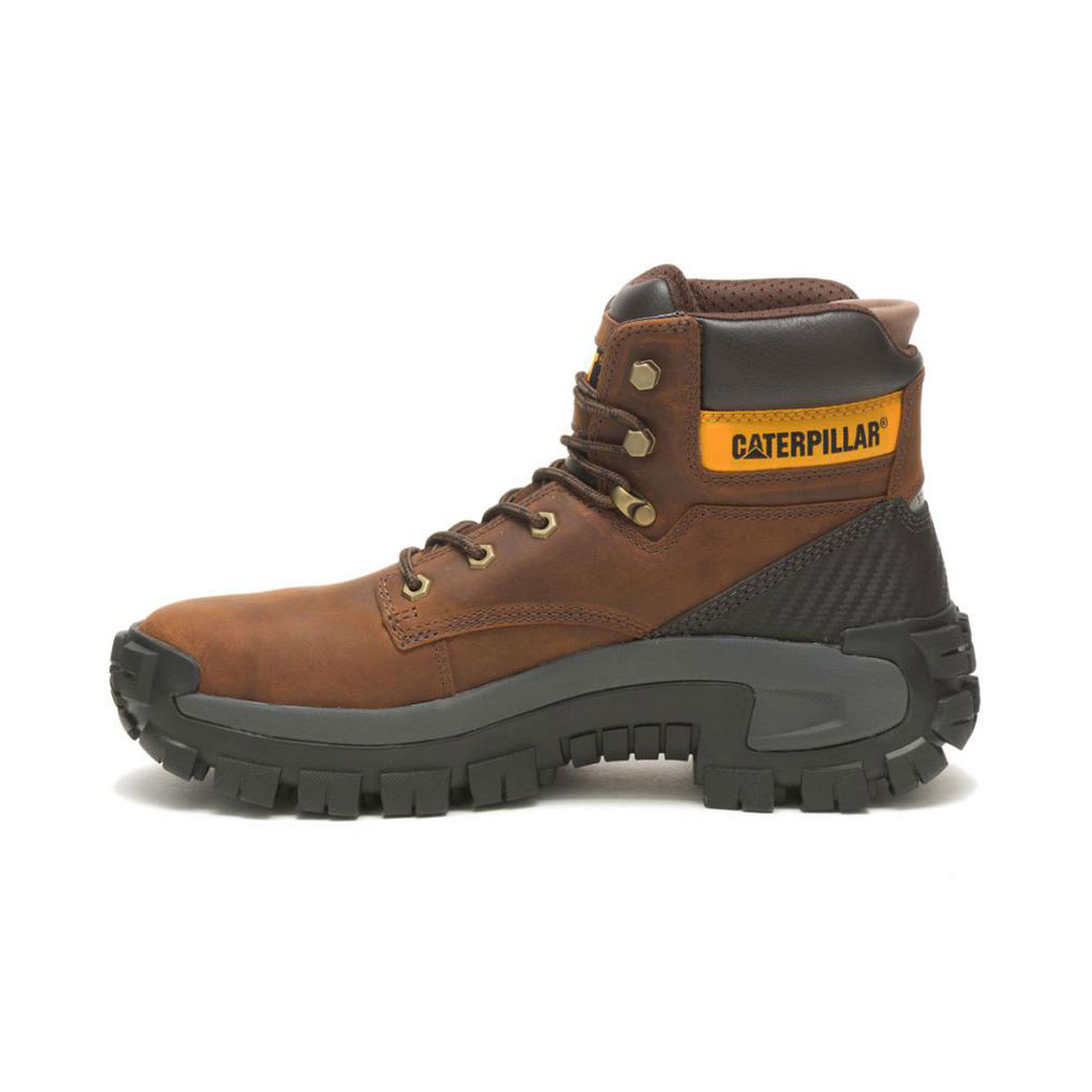 Férfi Caterpillar Invader Hi Steel Toe Munkavédelmi Bakancs Sötétbarna  Budapest |  0647-MKLTE