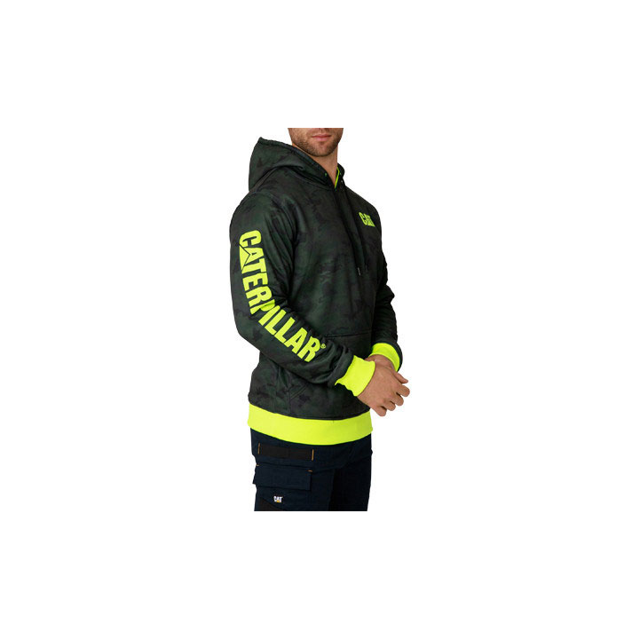 Férfi Caterpillar Reversible Banner Hoodie Pulóverek Zöld  Budapest |  7420-HBWDV