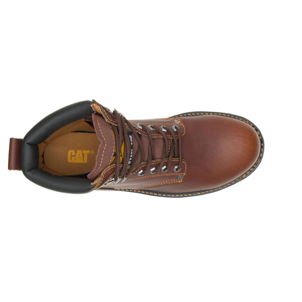 Férfi Caterpillar Second Shift Steel Toe Acél Orrú Csizma Barna  Budapest |  5836-SMYUH