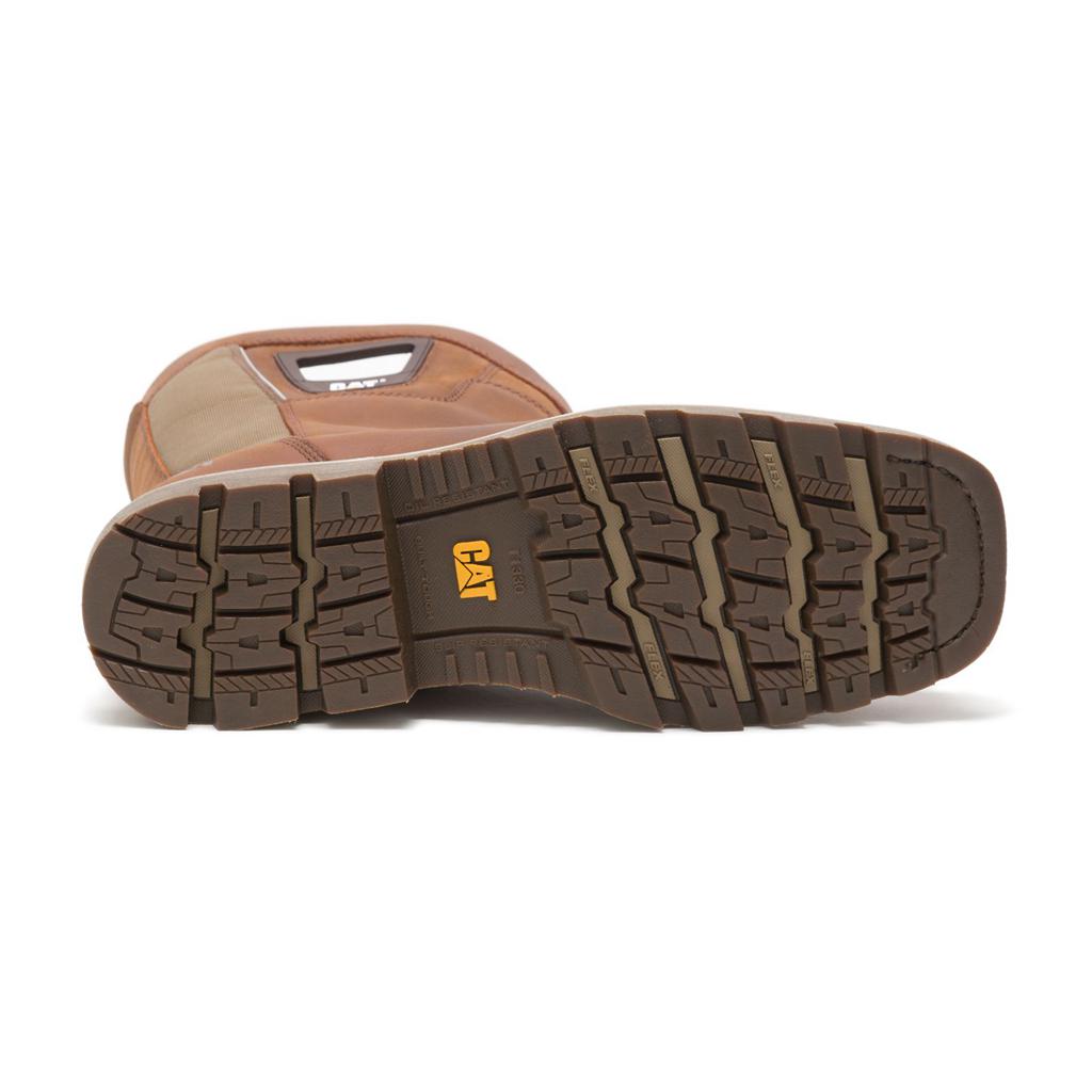 Férfi Caterpillar Stillwell Vízálló Steel Toe Slip On Barna  Budapest |  9063-SQMDB