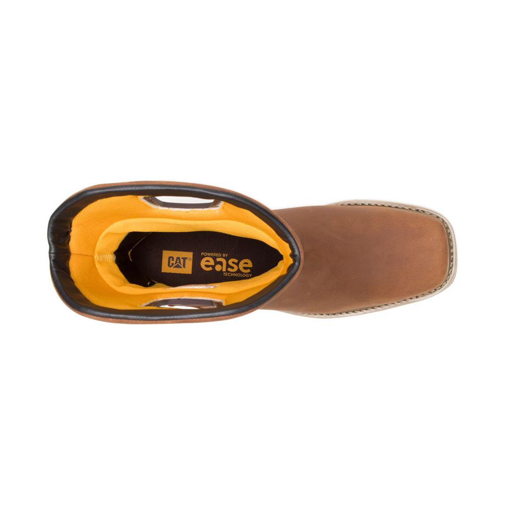 Férfi Caterpillar Stillwell Vízálló Steel Toe Slip On Barna  Budapest |  9063-SQMDB