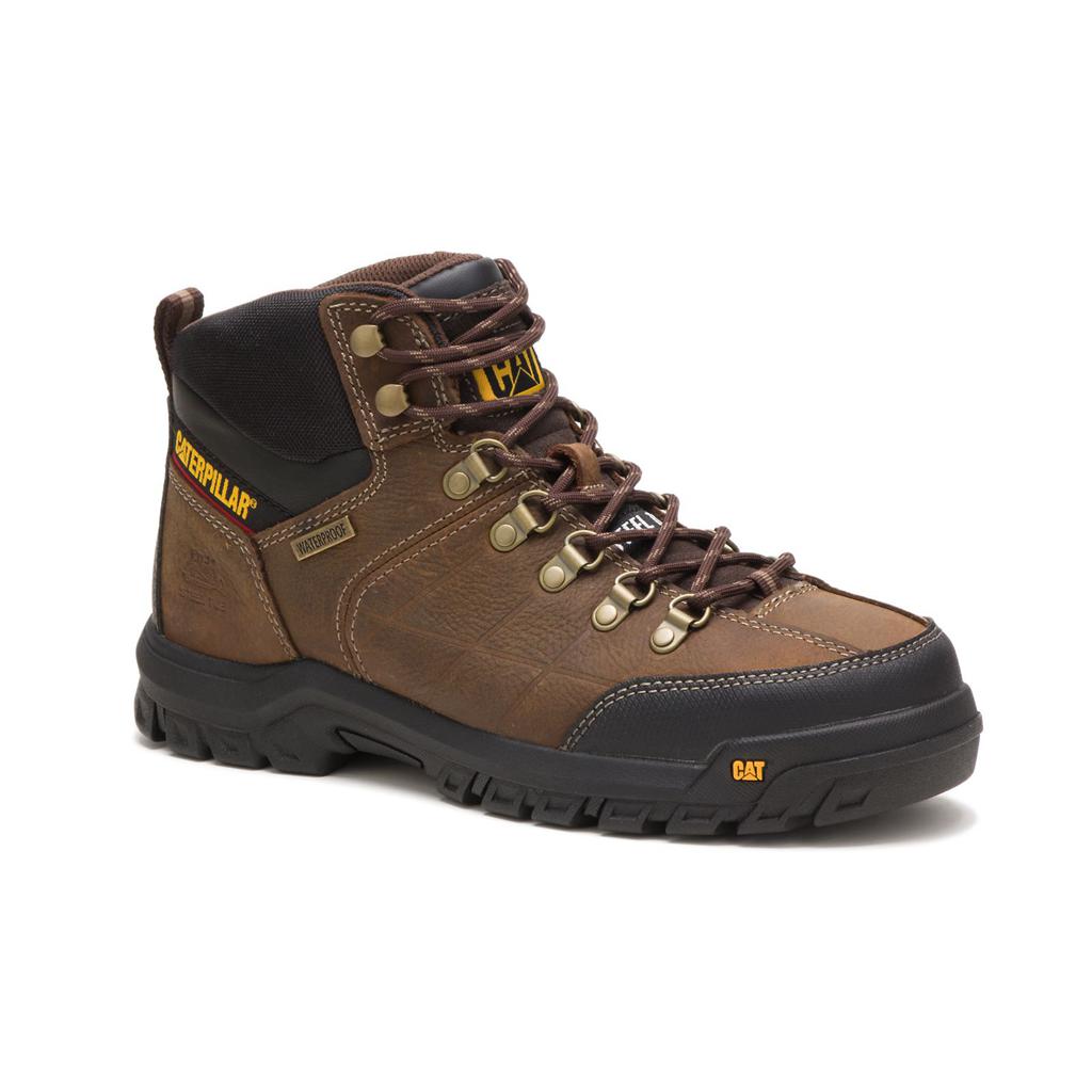 Férfi Caterpillar Threshold Vízálló Steel Toe Munkavédelmi Bakancs Barna  Budapest |  5960-NEKIT