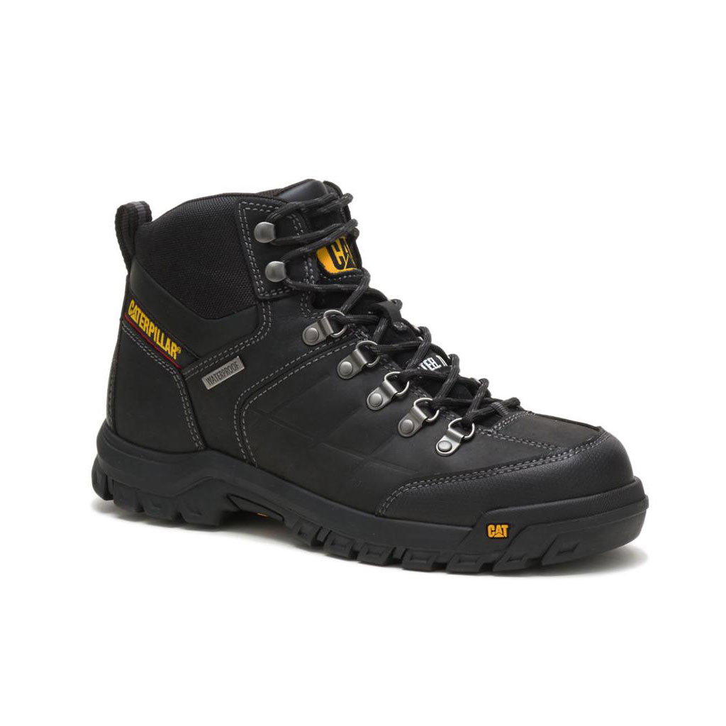 Férfi Caterpillar Threshold Vízálló Steel Toe Vízálló Bakancs Fekete  Budapest |  9605-EHQSV