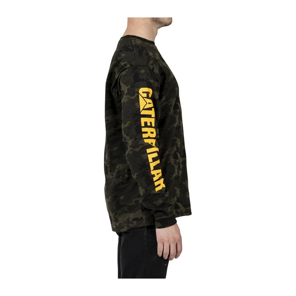 Férfi Caterpillar Trademark Banner Long Sleeve T-Shirts Camo  Budapest |  2860-DALUJ