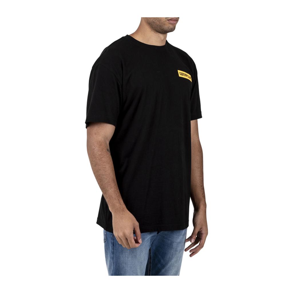 Férfi Caterpillar Triton Block S/S T-Shirts Fekete  Budapest |  8102-VJMZY