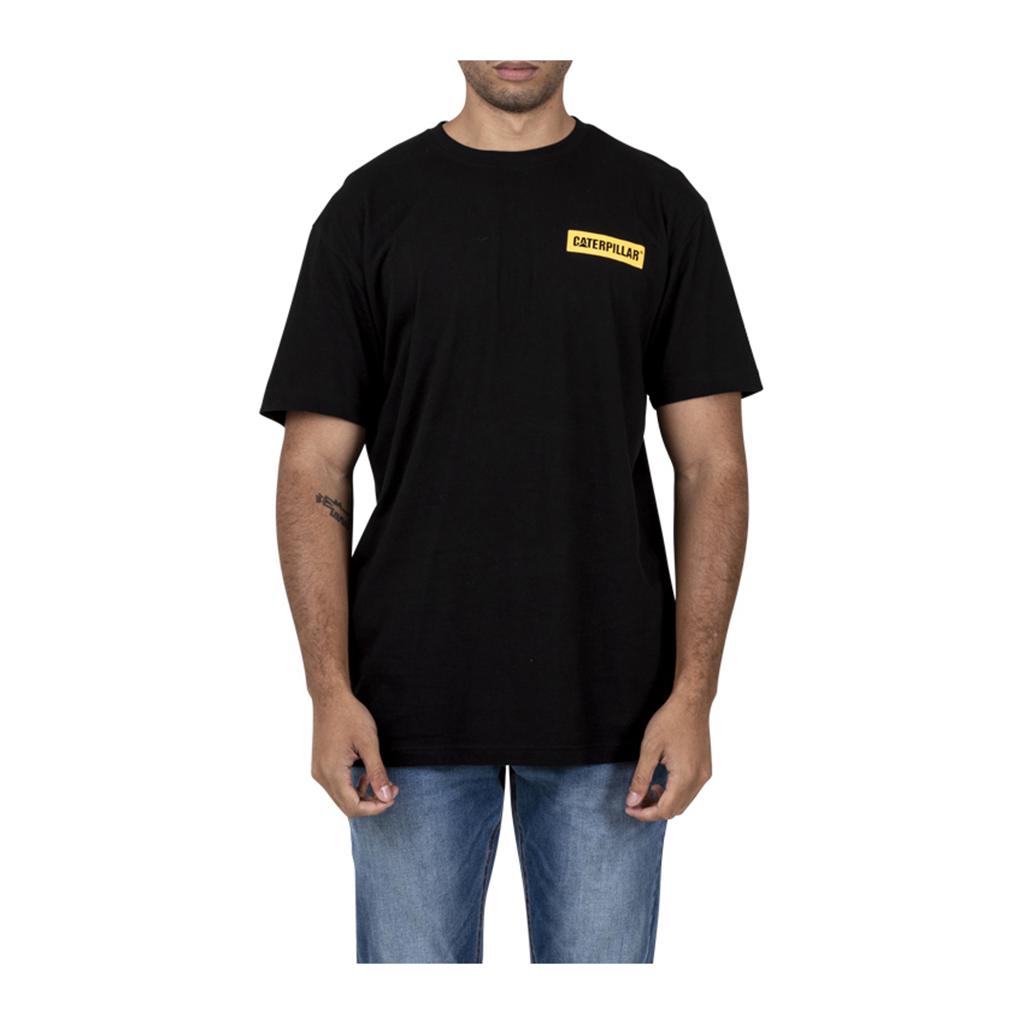 Férfi Caterpillar Triton Block S/S T-Shirts Fekete  Budapest |  8102-VJMZY