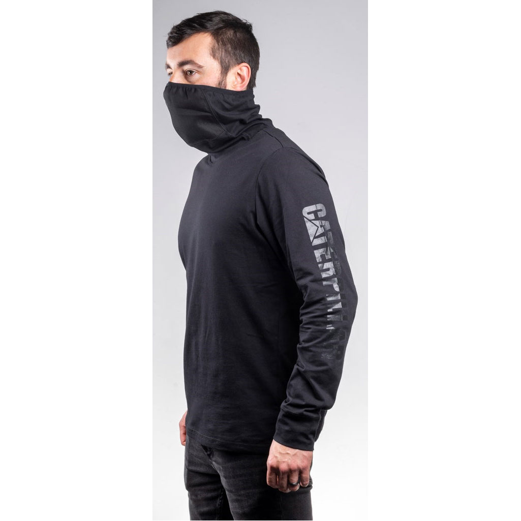 Férfi Caterpillar Viraloff Long Sleeve Gaiter Póló Fekete  Budapest |  4378-WIGVE